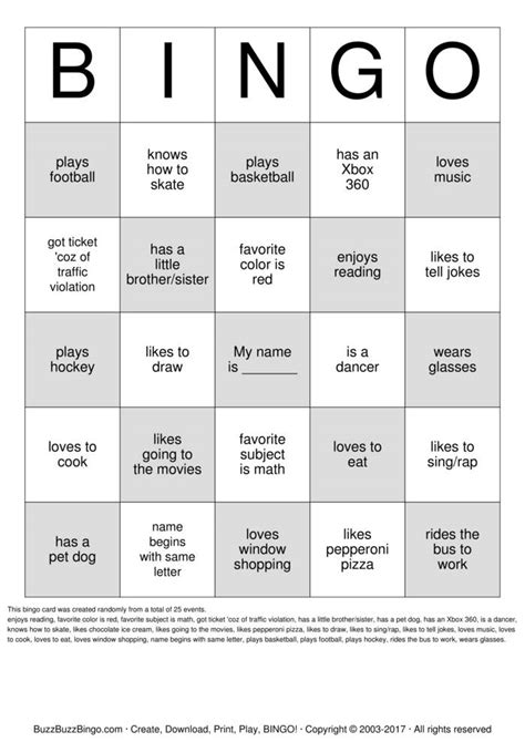 human bingo questions|stand up bingo questions.
